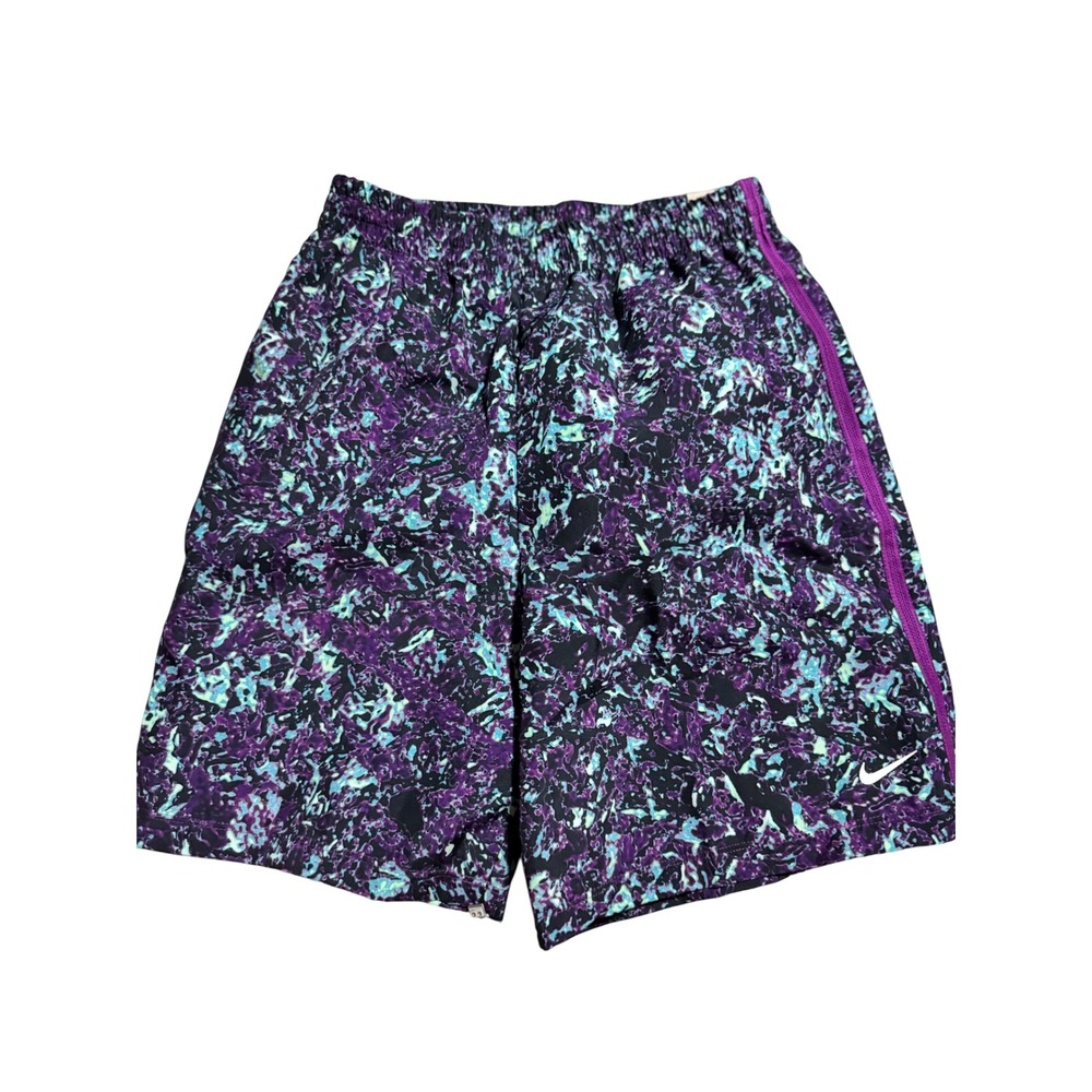 Nike Kids Training Shorts XL Purple Blue Abstract Activewear NWT FV0275-503